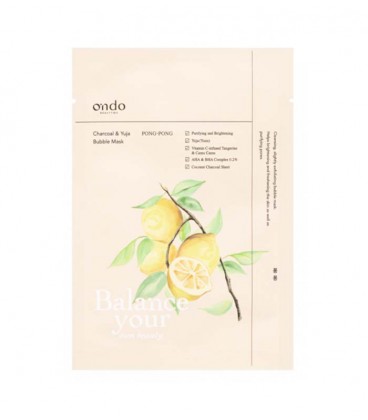 Charcoal & Yuja Bubble Mask - Ondo, 25ml